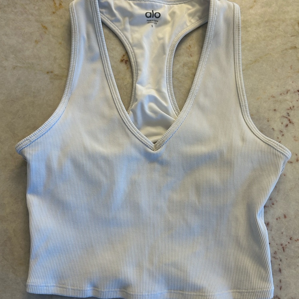 ALO Yoga White Athletic Shorts - Picture 3 of 6